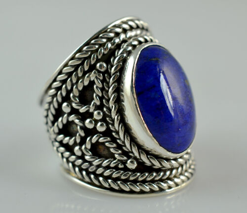 Lapis Lazuli Ring 925 Solid Sterling Silver Handmade Jewelry US-LPS-015 