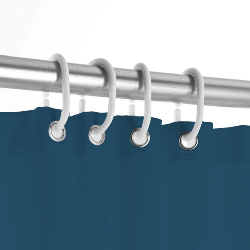 Duschvorhang 180x200 cm wasserdicht Uni Badewannen Vorhang inklusive 12 Ringe