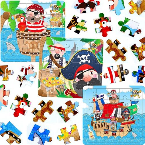 German Trendseller® 12 x Piraten PuzzleKindergeburtstagMitgebselPirat