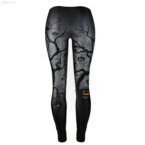 7E63 Pumpkin Printing Halloween Leggings Halloween Sports Outdoor Home
