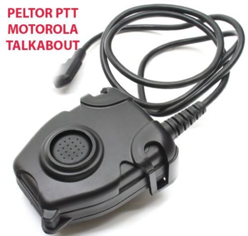 Airsoft tomtac Peltor PTT black 2 way commutateur radio sordins comtac Motorola 1 pin
