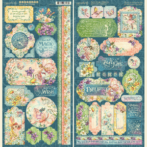 Graphic 45 /"Fairie Wings/" Stickers Fairy Garden Scrapbook Mixed Media