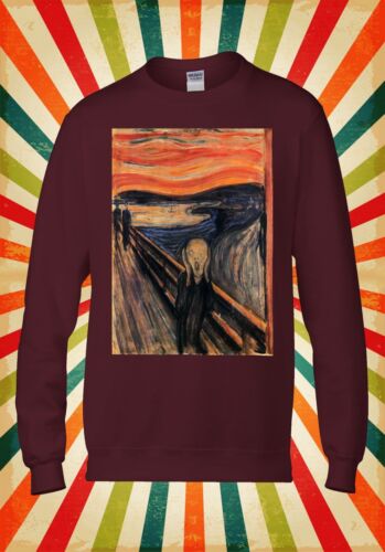 The Scream Edvard Munch Painting Art Men Women Unisex Top Hoodie Sweatshirt 1715 