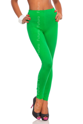 Pleine longueur leggings coton premium vert stretch pantalon confortable Tailles 8-22 