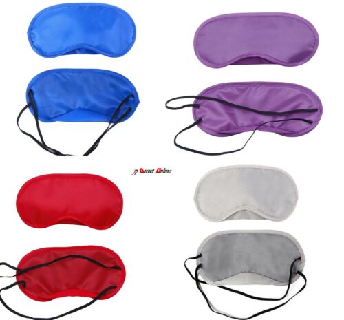 Soft Silk Padded Eye Mask Sleep Blindfold Travel Masks Beauty Cover Mix Colours 