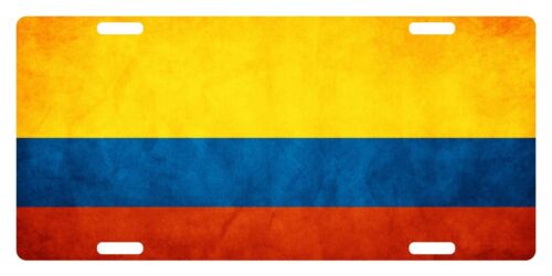 Colombia Flag Custom License Plate Colombian Emblem Paper Version