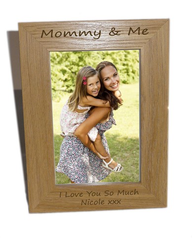 Mommy /& Me en bois Cadre photo 5x7-Personnaliser ce cadre-Gratuite Gravure