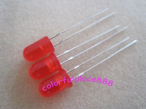 100pcs 5mm Red Bright Diffused LED Leds Red Lens Lamp Light Free Shipping New 