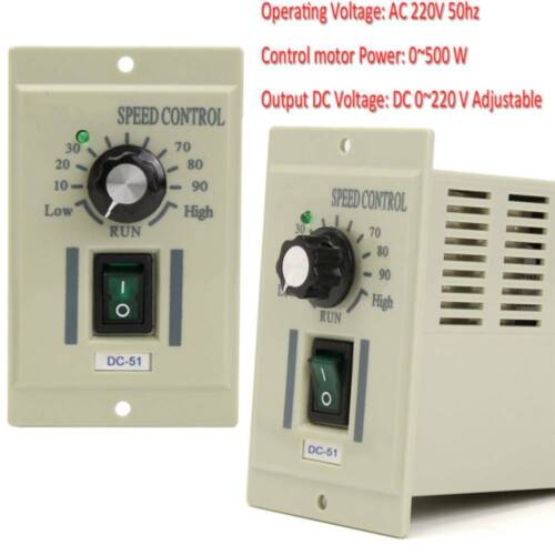 AC 220V 50HZ Knob Motor Speed Variable Control Controller For DC 0-400W Motor EA