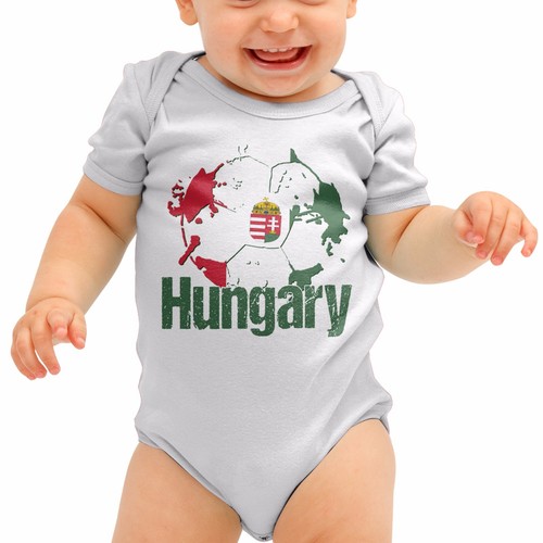 Hungary Football Shirt Red White Baby Grow Romper Suit Babygrow Body Suit B40