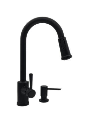Details about  / MOEN Indi Single-Handle Pull-Down Sprayer Kitchen Faucet Black