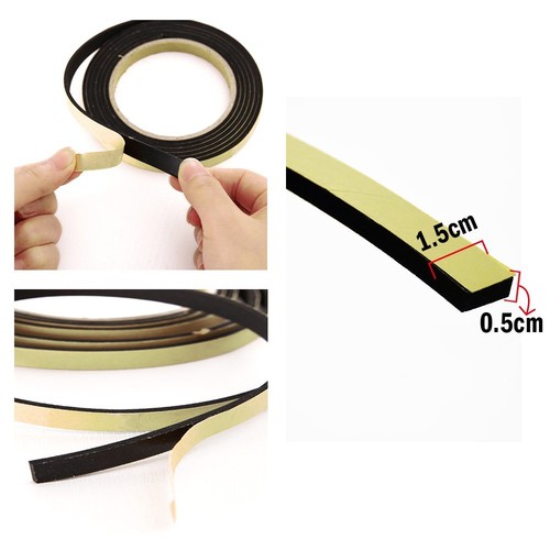 8m Self Adhesive foam tape Weather Waterproof Draught Excluder Door Seal Strip