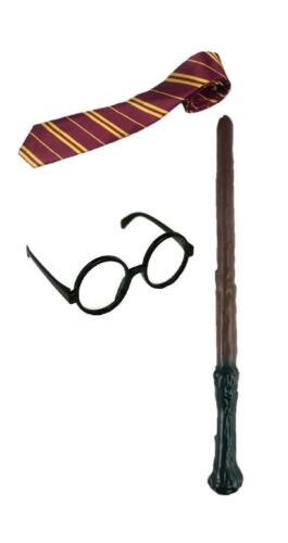 Cravate lunettes baguette deguisement costume  enfant set wizard FR