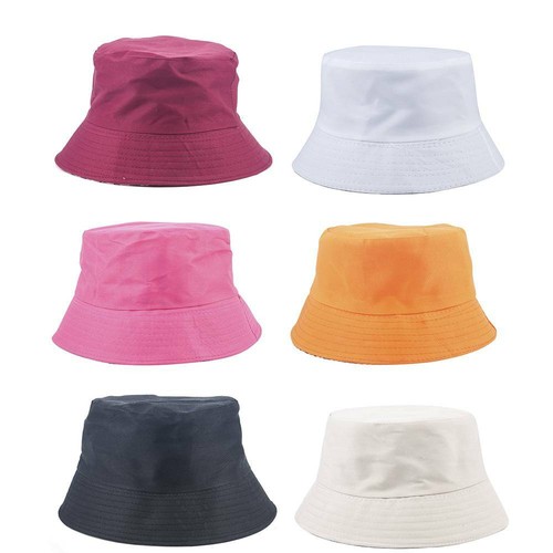 Casual Bucket Hat Hunting Fishing Solid Color Cap Women Men Summer Sun Hats new