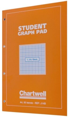 A4 Chartwell Student Graph Pad Notebooks Isometric//Quadrille//Graph//Grid//Square