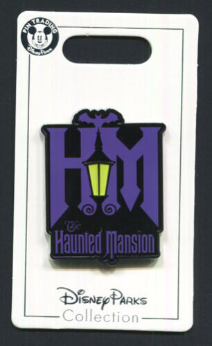 Disney Pin The Haunted Mansion HM Logo Glow in the Dark Lantern