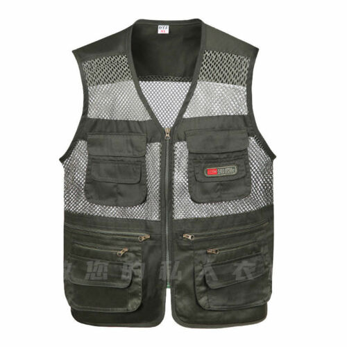 Vest men's outdoor thin loose coat fishing photography tooling vest multi-pocket 