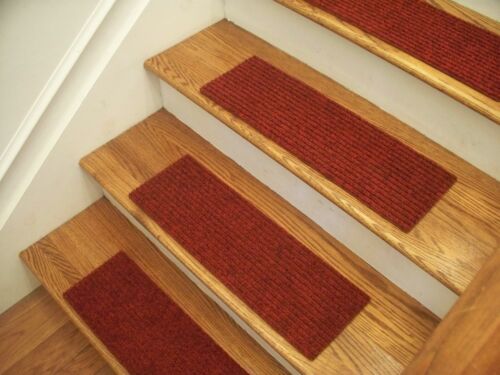 30/" X 8/" PREMIUM TAPIS Stair Tread Sets-Robuste Rouge