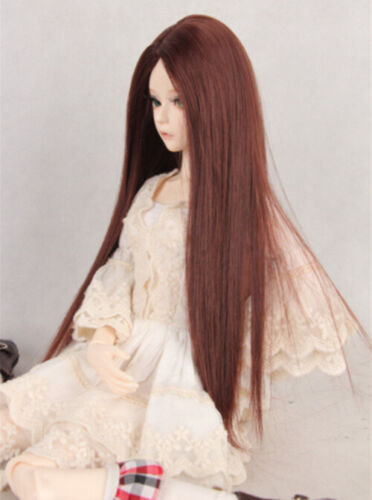 New High temperature long straight hair Wig For 1//3 1//4 1//6 BJD Doll FBE081