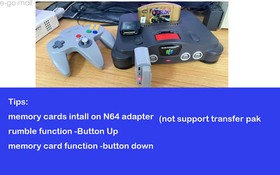 2.4G Wireless N64 Controller Remote Game Pad w/ Rumble Pak for Nintendo N64