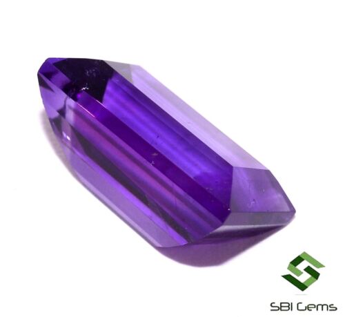 9.70 Cts Certified Natural Amethyst Baguette Cut 16x10 mm Top Purple Gemstone