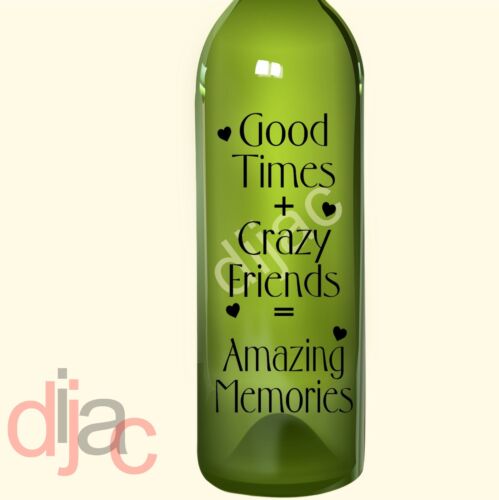 17.5 X 8 cm CANDLE VINYL DECAL THE BEST WINES for WINE BOTTLE