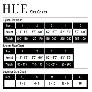 hue brand wide ribbed tights w control top tights black s m m l 55 hue size chart