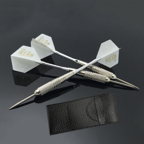 3pcs Set Dart Darts Tungsten Steel Tip+Shaft+Flight+leather Case Kit 8 Colors 