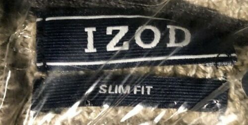 IZOD Mens B/&T Newport Marled Qrtr Zip 7 Gauge Textured Swtr,New Rock Heather,XLT