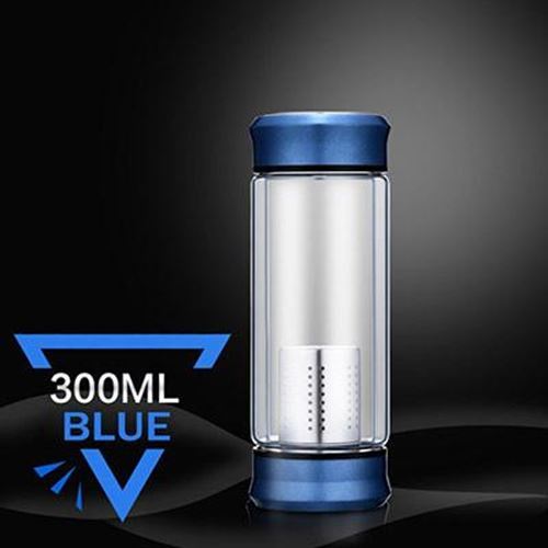 Glass Water Bottle With Loose Leaf Tea Strainer Tea Infuser Double-deck Glass Bo