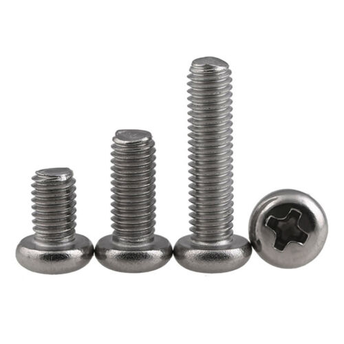 A4 316 Steel Stainless M2 M2.5 M3 M4 M5 M6 M8 Details about  / Phillips Pan Head Machine Screws