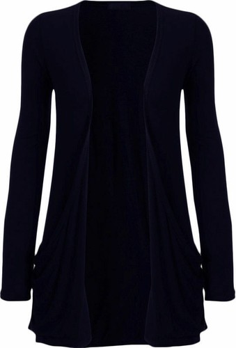 Nuevo Mujeres Damas Mangas largas Cardigan novio con Bolsillos Más Tamaños 8-22 Cg