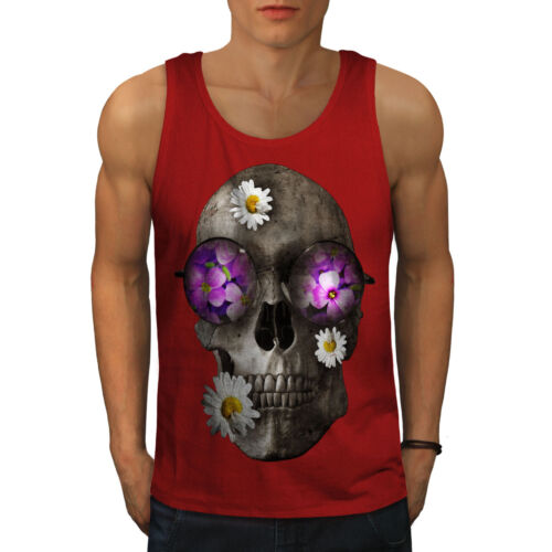 Acid Active Sports Shirt Details about  / Wellcoda Skull Flowers Head Mens Tank Top