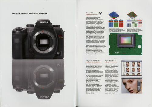 Prospekt Sigma SD14 Spiegelreflexkamera 2006 24 Seiten Broschüre brochure camer 