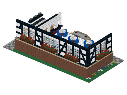 Bauanleitung instruction Altes Rathaus Restaurant Modular Eigenba Moc Lego Basic