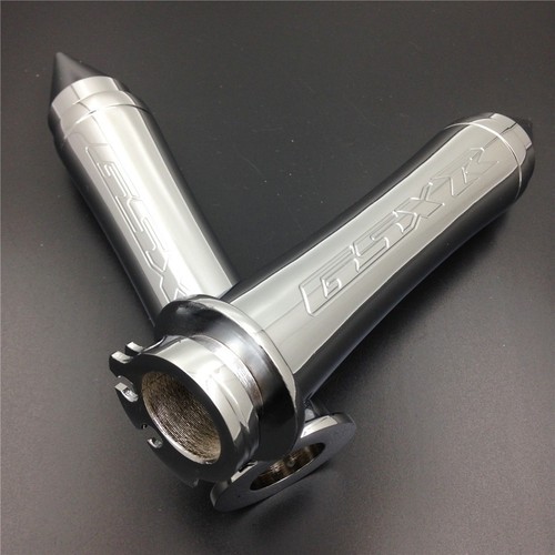 Custom 7//8/" Handlebar Grip /"GSXR/" For Suzuki GSXR 600 750 1000 1300 Hayabusa Chr