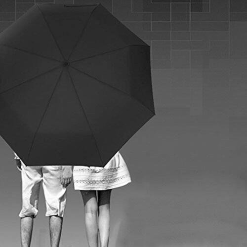 Automatic Black Umbrella Anti-UV Sun//Rain Windproof 3 Folding Compact Umbrella