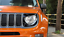 Black ABS Front Headlight Lamp Angry Eyes Trim Cover Fit For Jeep Renegade 2019+ 