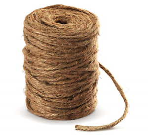 Absofine 100M Garden Cord Jute Twine String 4mm Thick Strong Natural Jute Rope 