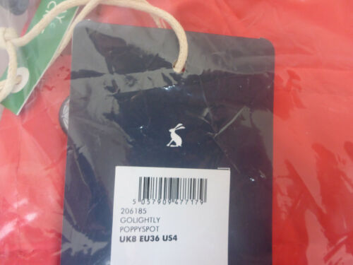 Details about   Joules GoLightly Poppy Spot Red Packaway Jacket Waterproof Mac Coat Women 8 New 