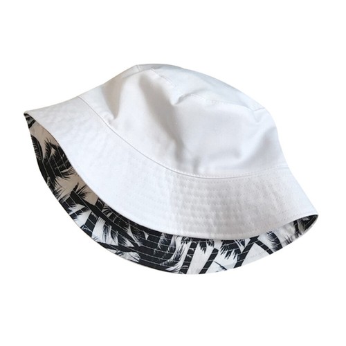 Coconut Tree Unisex Reversible Canvas Bucket Hat Sun Protection Outdoor Cap Pre