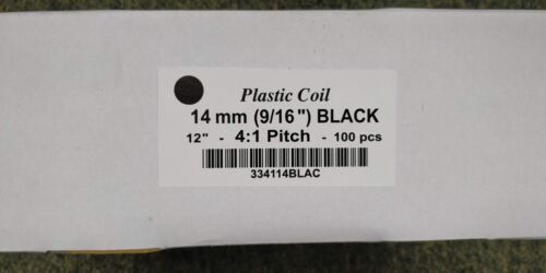 Plastic Black Coil 12/" 4:1 .2475 14mm 100pcs