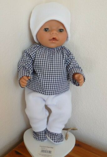 Baby DOLLS CLOTHES Hand made per adattarsi bambino nato BOY 18 pollici