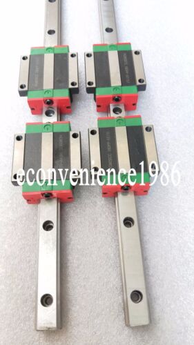 2 sets HGR20-1300mm Hiwin Liner rail /& 4 pcs HGW20CC Block Bearing
