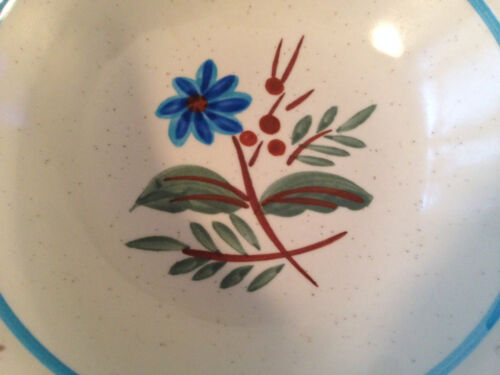 Stangl Pottery Hand Painted BLUE DAISY 5-1/2" x 1" Deep BERRY FRUIT BOWL 