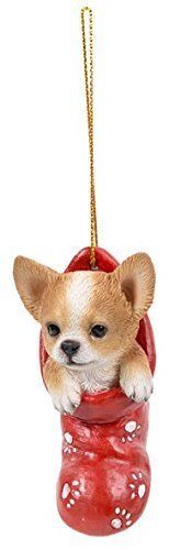 Chihuahua Vivid Arts Tree Decoration Hanging Christmas Stocking Pet Pals