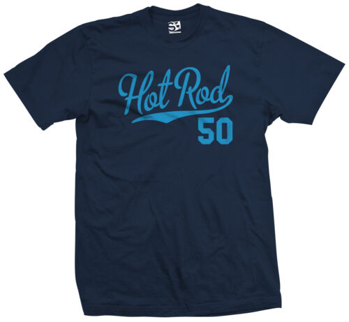 Hot Rod 50 Script T-Shirt 1950 Custom Pickup Coupe Rat Race Car All Colors