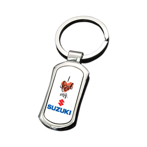 I Love My Suzuki themed Rectangular/Round Shape key ring Birthday Gift. 