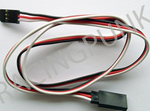 600mm 60cm Servo Extension Lead Wire Futaba gold Connectors male /& female Plugs