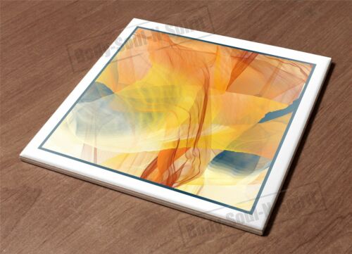 Ceramic Hot Plate kitchen Trivet Holder tile abstract art paint decor design